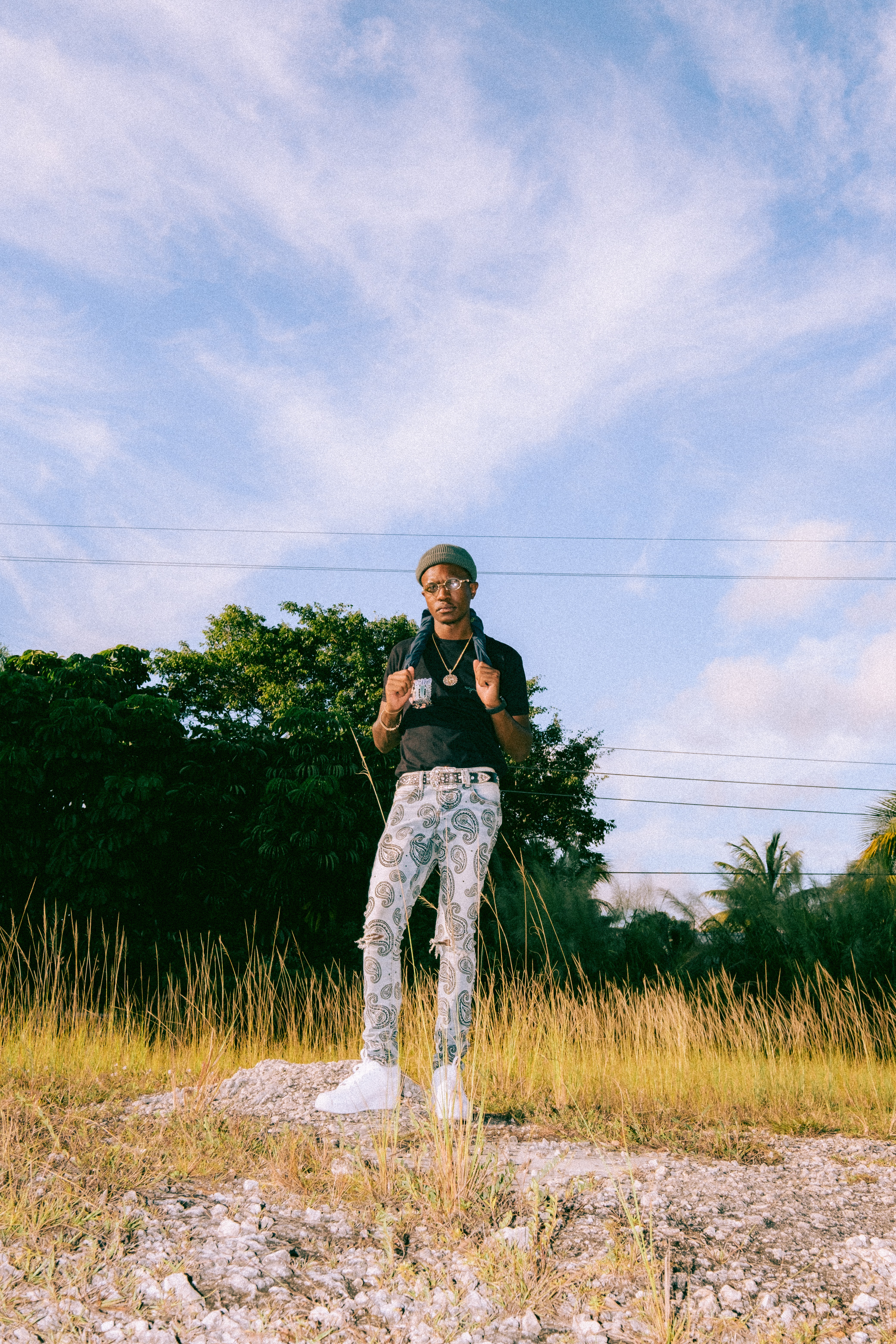 Man standing in field